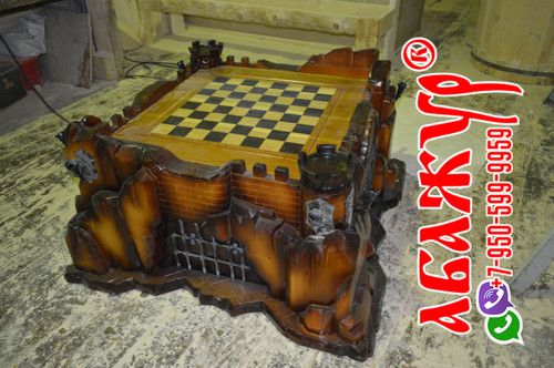 Шахматный стол замок резной фото цена руб (33)