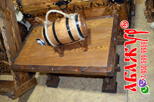 Стол с бочкой в пивной бар под старину декор цена (1)