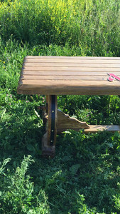 Большой кухонный стол из дерева с отделкой под старину "Хронос&qu