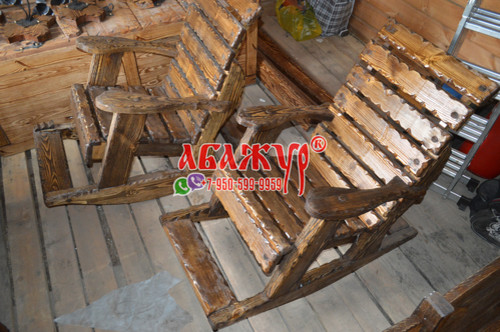 Кресло качалка удобное деревянное регулируемое (1)