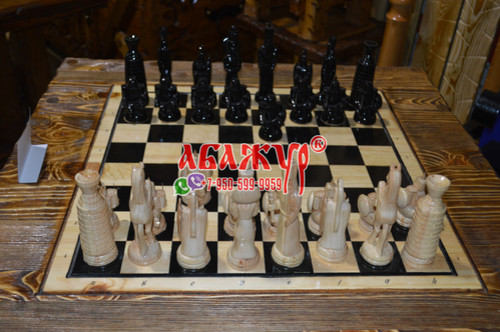 Шахматный стол замок резной фото цена руб (32)