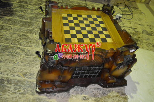 Шахматный стол замок резной фото цена руб (34)