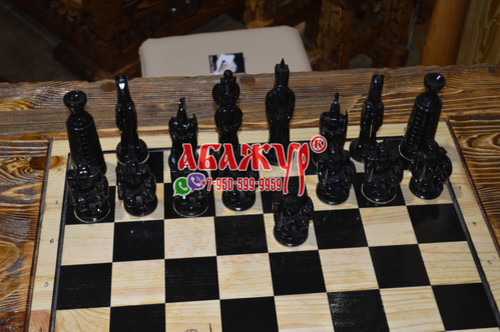 Шахматный стол замок резной фото цена руб (28)
