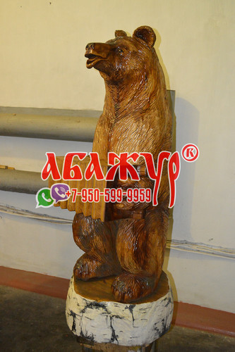 Медведь резной скульптура резная гармошка цена руб (2)