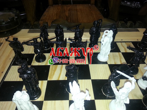Шахматный стол замок резной фото цена руб (3)