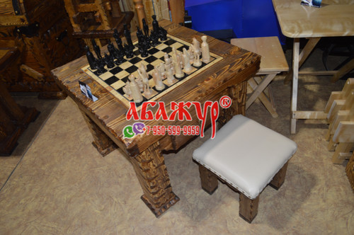 Шахматный стол замок резной фото цена руб (26)