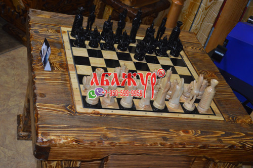Шахматный стол замок резной фото цена руб (27)