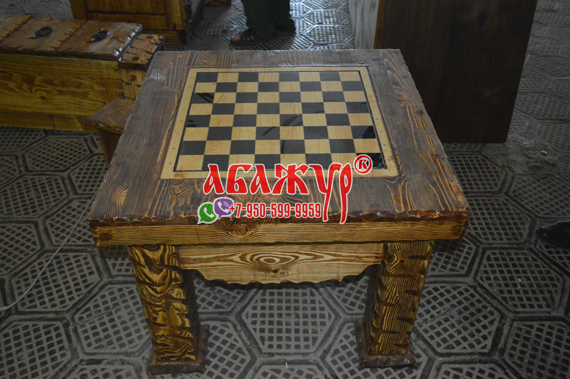 Шахматный стол замок резной фото цена руб (23)